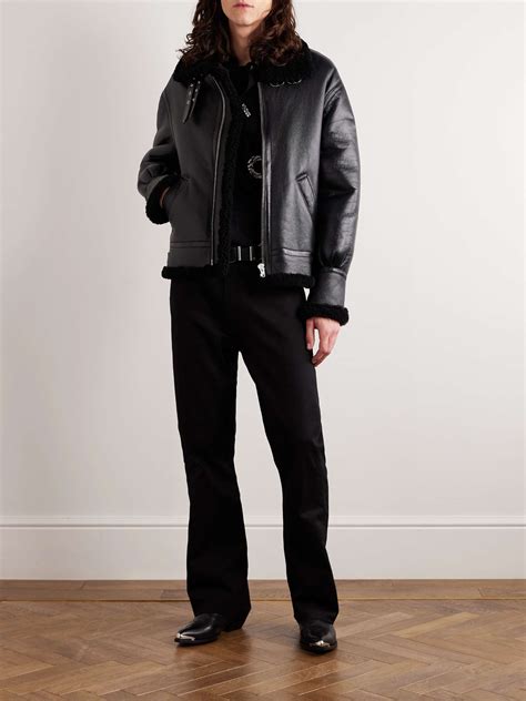 celine leather jacket review|shearling lined black leather jacket.